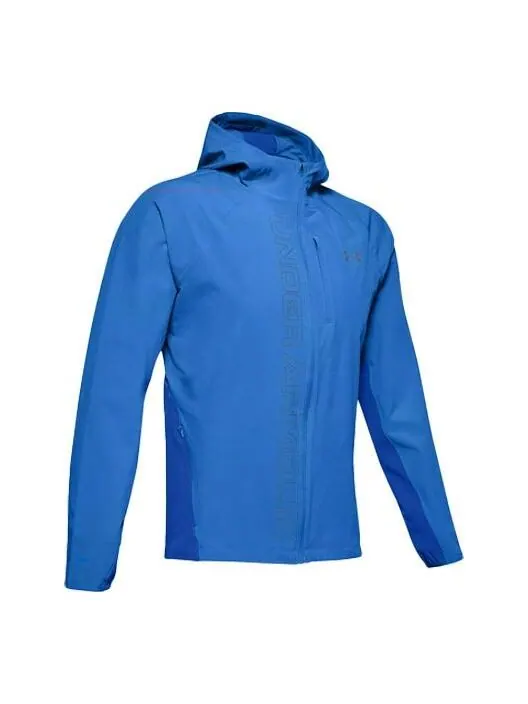 Куртка men's qualifier running sports jacket blue Under Armour — изображение 1 из 4, синий