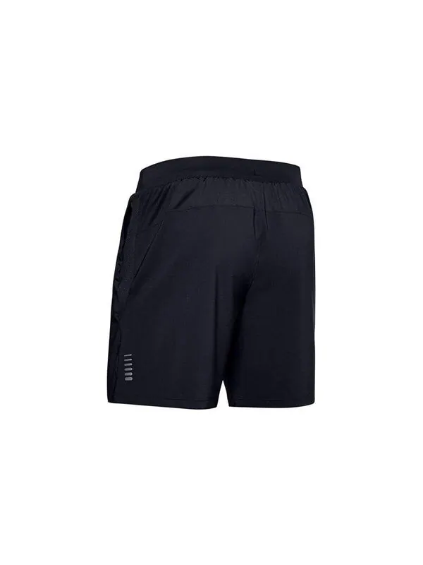 Шорты qualifier speedpocket 7 inch shorts 'black' Under Armour — изображение 2 из 4, черный
