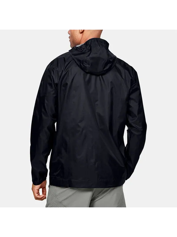 Куртка men's cloudburst shell training sports jacket black Under Armour — изображение 4 из 4, черный