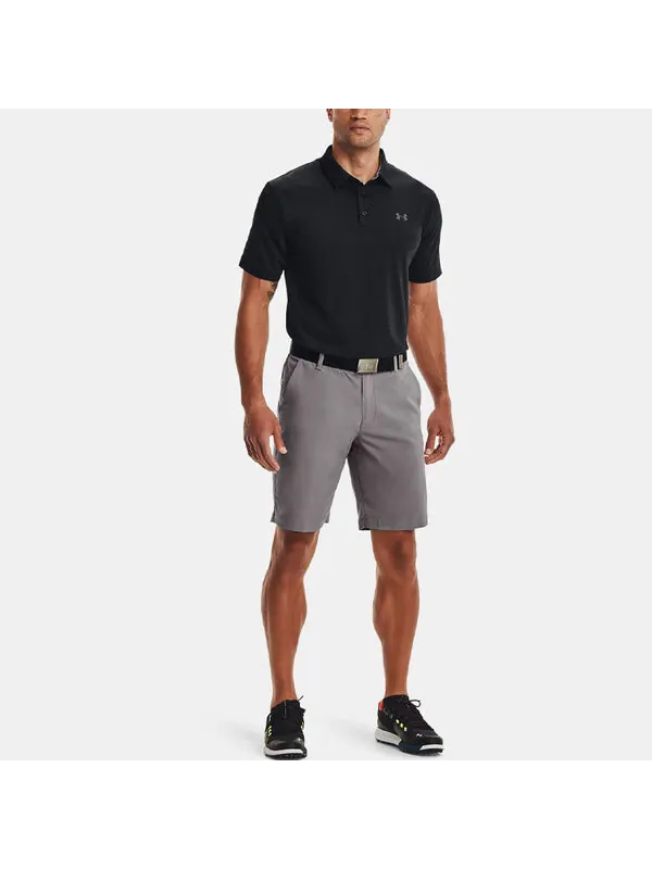 Футболка men's playoff golf sports thin and light breathable loose short sleeve polo shirt black Under Armour, черный