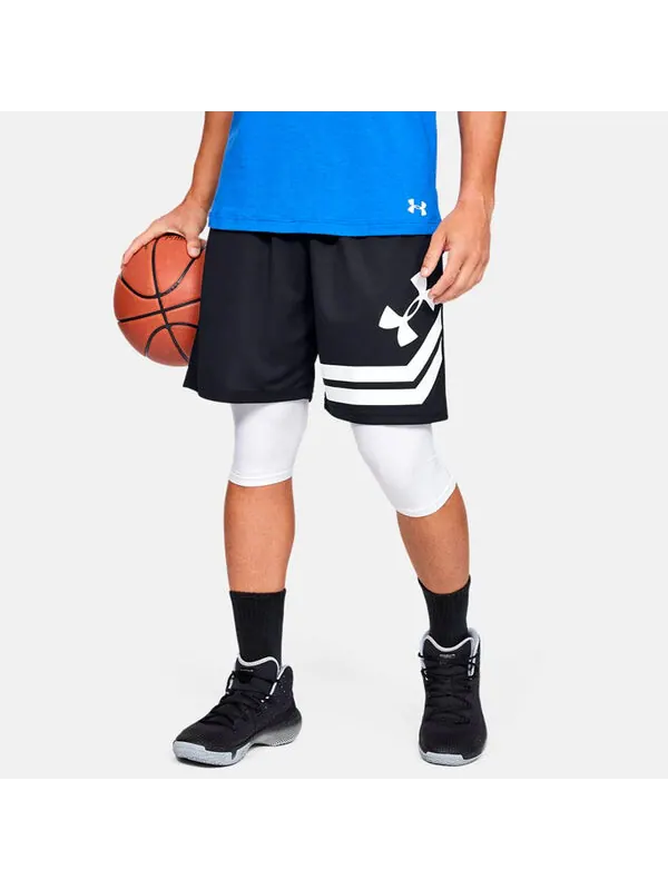 Шорты baseline court basketball shorts 'black white' Under Armour — изображение 3 из 4, черный/белый