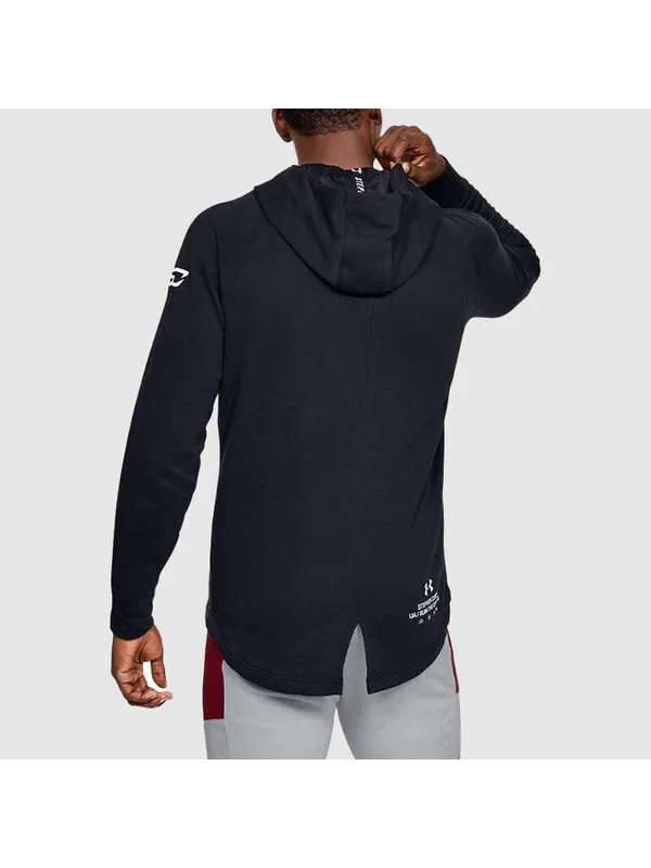 Куртка sc30 warm up hoodie jacket 'black grey red' Under Armour — изображение 4 из 4, черный/красный/серый