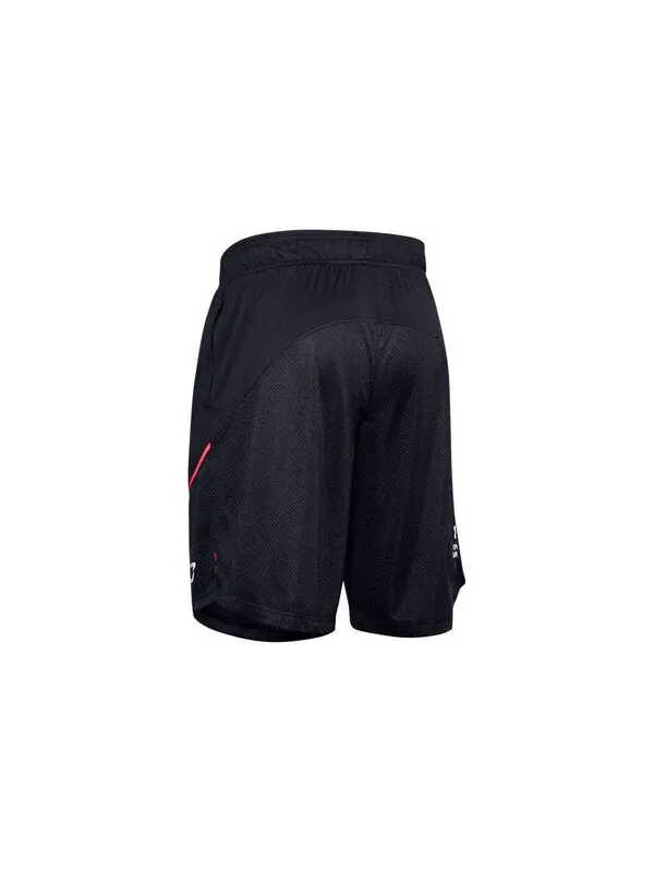 Шорты sc30 10 inch basketball shorts 'black' Under Armour — изображение 2 из 4, черный/красный