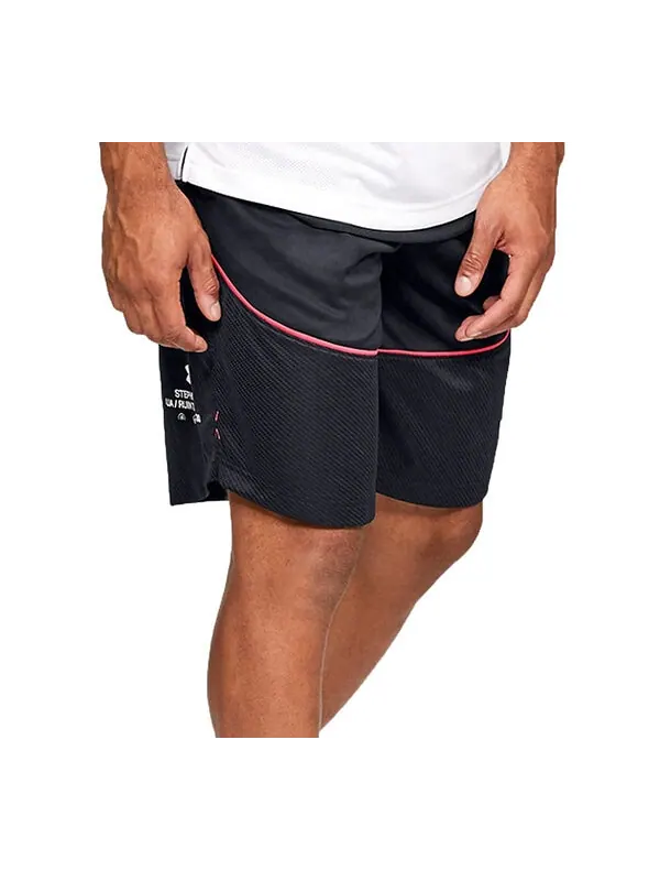 Шорты sc30 10 inch basketball shorts 'black' Under Armour — изображение 3 из 4, черный/красный