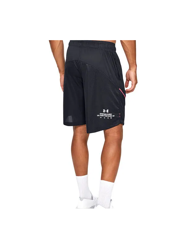 Шорты sc30 10 inch basketball shorts 'black' Under Armour — изображение 4 из 4, черный/красный