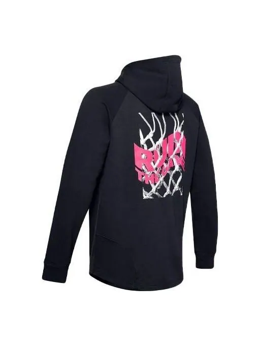 Толстовка sc30 ruin the game hoodie 'black' Under Armour — изображение 1 из 4, черный/белый/розовый