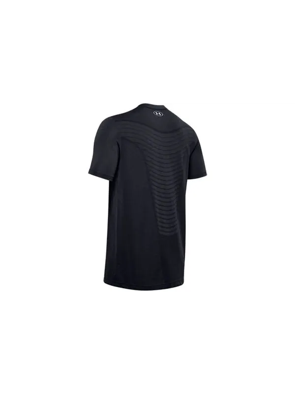 Футболка men's seamless wave short sleeve black Under Armour — изображение 2 из 4, черный