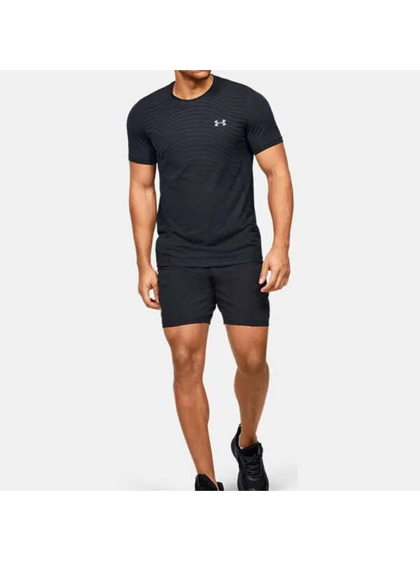 Футболка men's seamless wave short sleeve black Under Armour — изображение 3 из 4, черный
