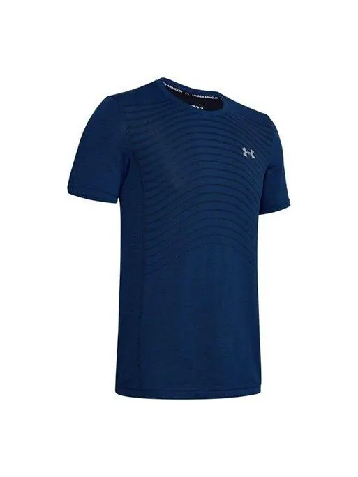 Футболка men's seamless wave short sleeve blue Under Armour — изображение 1 из 4, синий