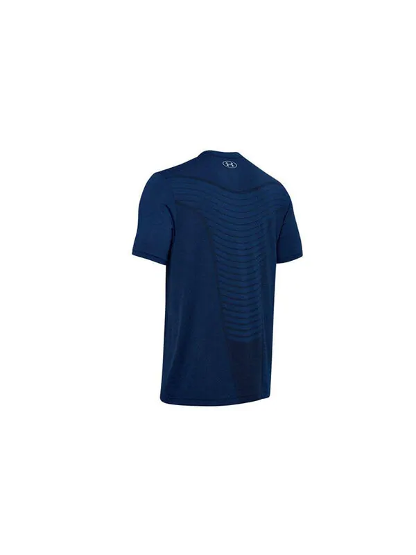 Футболка men's seamless wave short sleeve blue Under Armour — изображение 2 из 4, синий