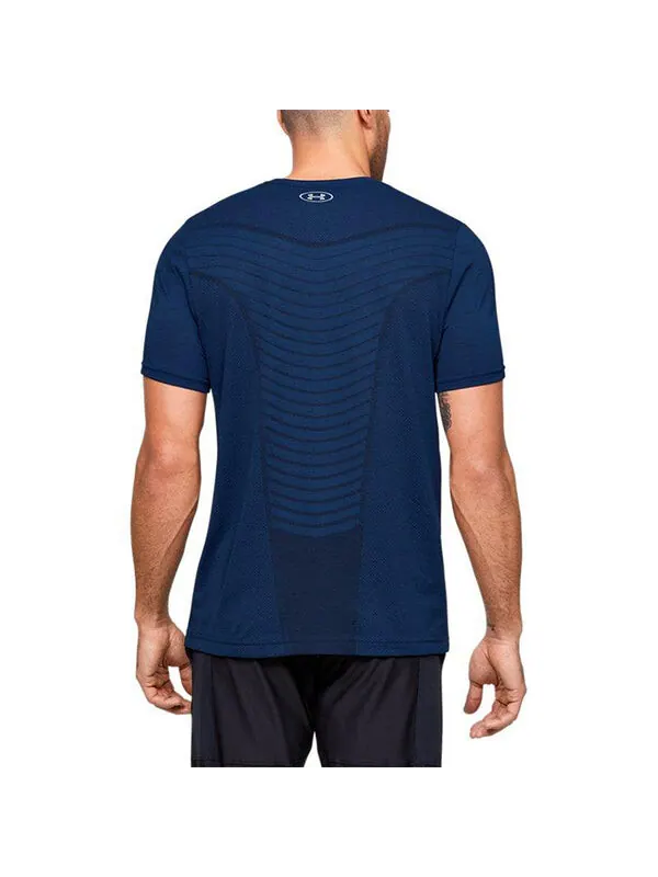 Футболка men's seamless wave short sleeve blue Under Armour — изображение 4 из 4, синий