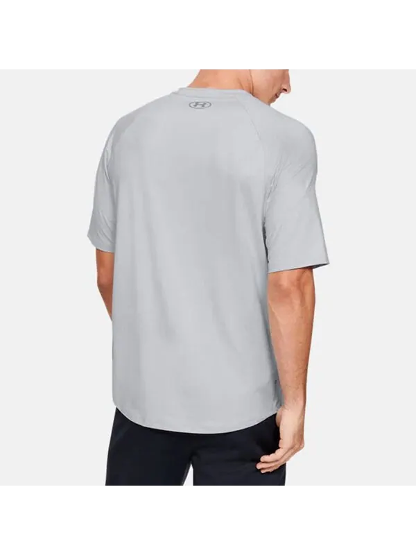 Футболка men's recover pattern training short sleeve light grey Under Armour — изображение 4 из 4, серый