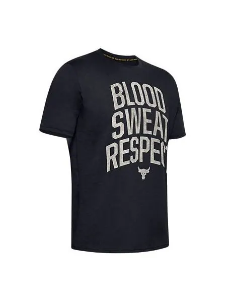 Футболка men's project rock bsr short sleeve black Under Armour — изображение 1 из 4, черный