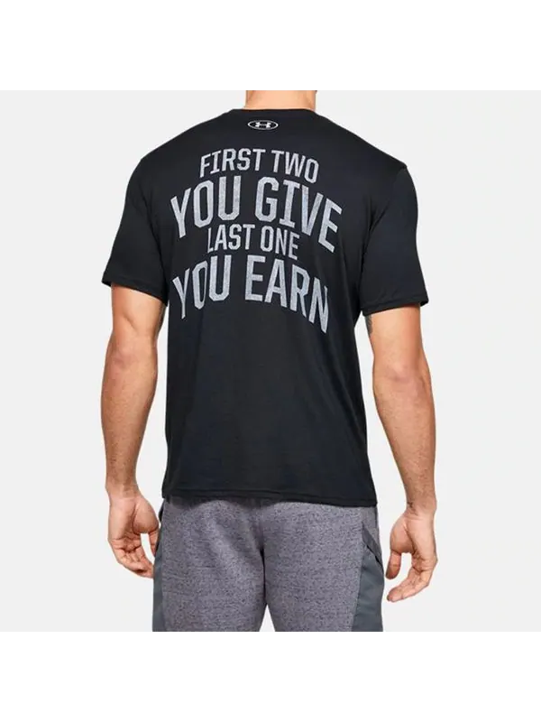 Футболка men's project rock bsr short sleeve black Under Armour — изображение 4 из 4, черный