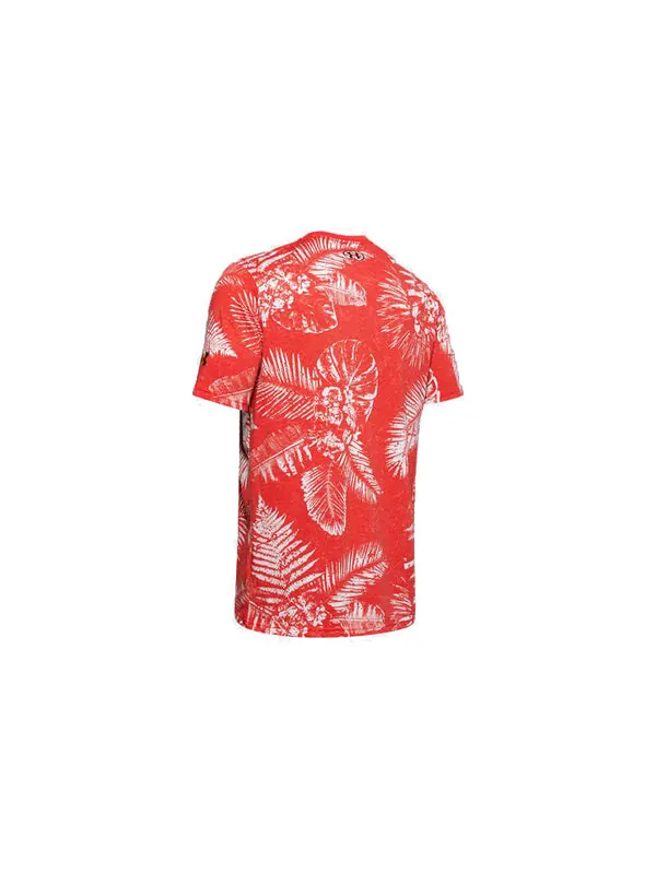 Футболка men's project rock aloha camo short sleeve red Under Armour — изображение 2 из 4, красный