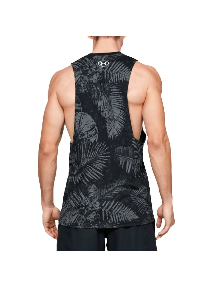 Спортивный топ Under Armour Project Rock Aloha Camo Tank Top 'Black Grey' 1351590-001 — изображение 4 из 6, черный серый