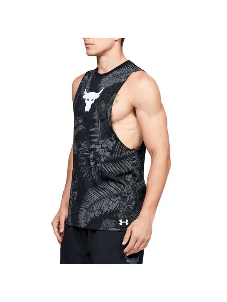 Спортивный топ Under Armour Project Rock Aloha Camo Tank Top 'Black Grey' 1351590-001 — изображение 5 из 6, черный серый