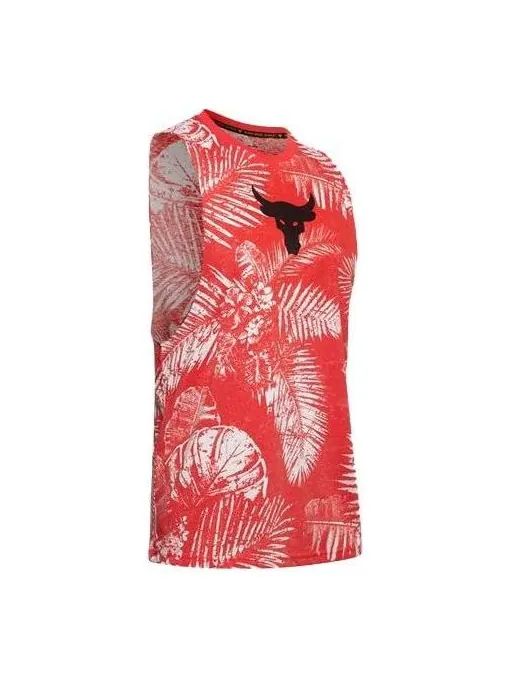 Спортивный топ Under Armour Project Rock Aloha Camo Tank Top 'Red' 1351590-608 — изображение 1 из 3, красный