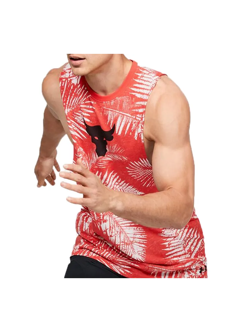 Спортивный топ Under Armour Project Rock Aloha Camo Tank Top 'Red' 1351590-608 — изображение 3 из 3, красный