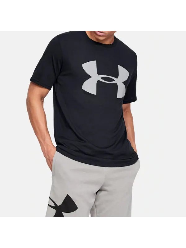 Футболка men's big logo reflective short sleeve black Under Armour — изображение 4 из 4, черный