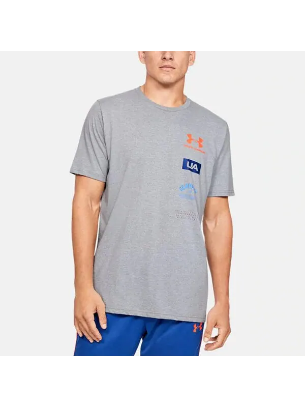 Футболка originators of performance back tee Under Armour — изображение 4 из 4, светлый серый
