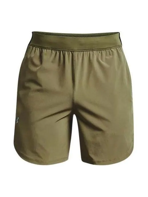 Шорты stretch woven shorts 'olive green' Under Armour — изображение 1 из 4, оливковый зеленый