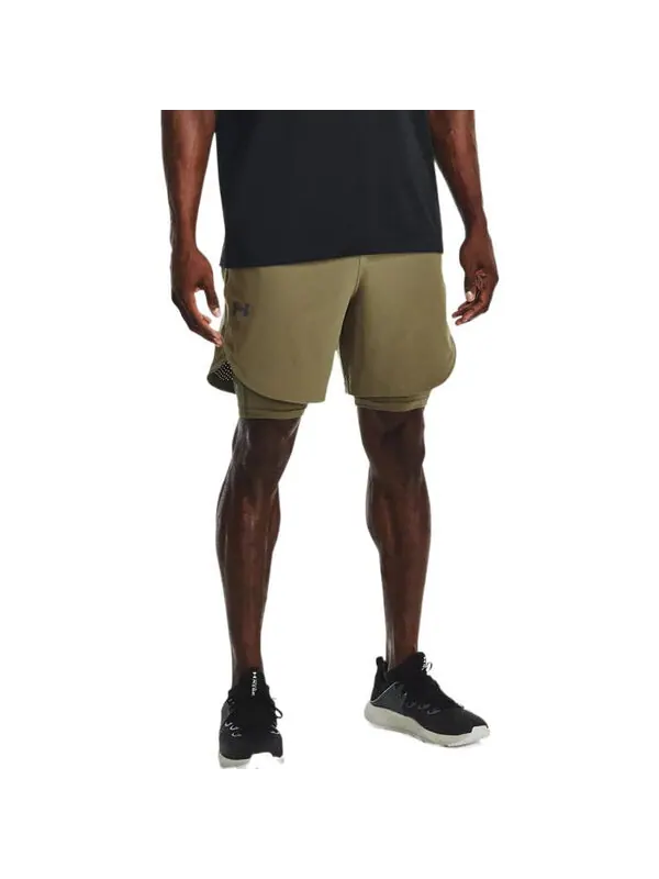 Шорты stretch woven shorts 'olive green' Under Armour — изображение 3 из 4, оливковый зеленый