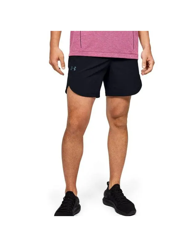 Шорты stretch woven shorts 'black' Under Armour — изображение 3 из 4, черный