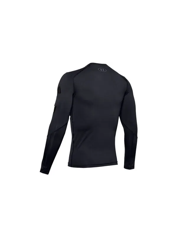 Футболка men's ua heatgear armour long sleeves sports long sleeves black Under Armour — изображение 2 из 4, черный