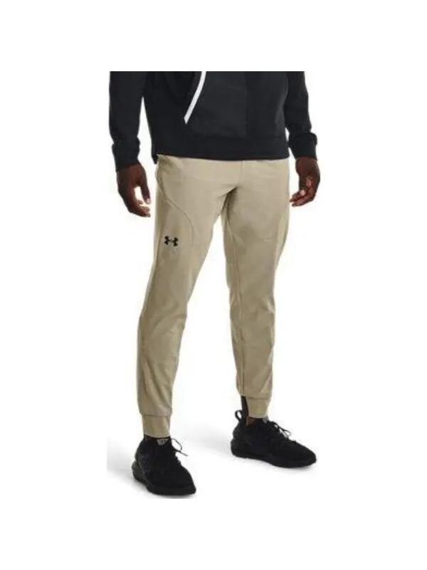 Брюки ua unstoppable joggers 'beige' Under Armour — изображение 3 из 4, бежевый