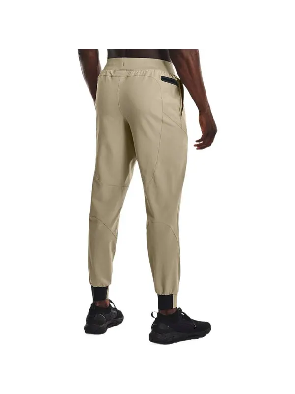 Брюки ua unstoppable joggers 'beige' Under Armour — изображение 4 из 4, бежевый
