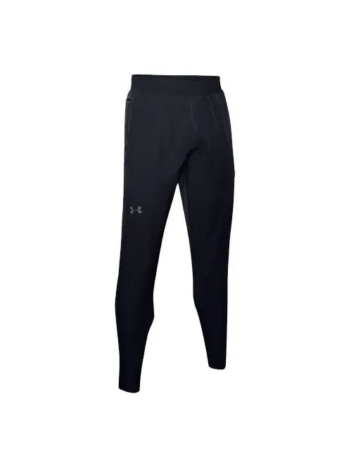 Брюки unstoppable tapered pants 'black' Under Armour — изображение 1 из 4, черный