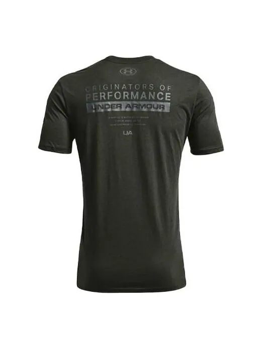 Футболка bar originators of performance training sports short sleeve men's green Under Armour — изображение 1 из 4, зеленый