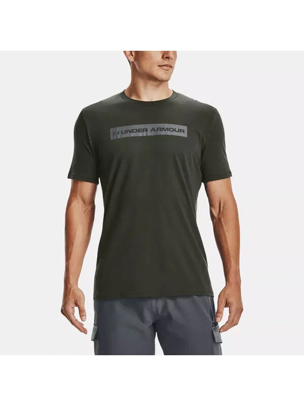 Футболка bar originators of performance training sports short sleeve men's green Under Armour — изображение 4 из 4, зеленый