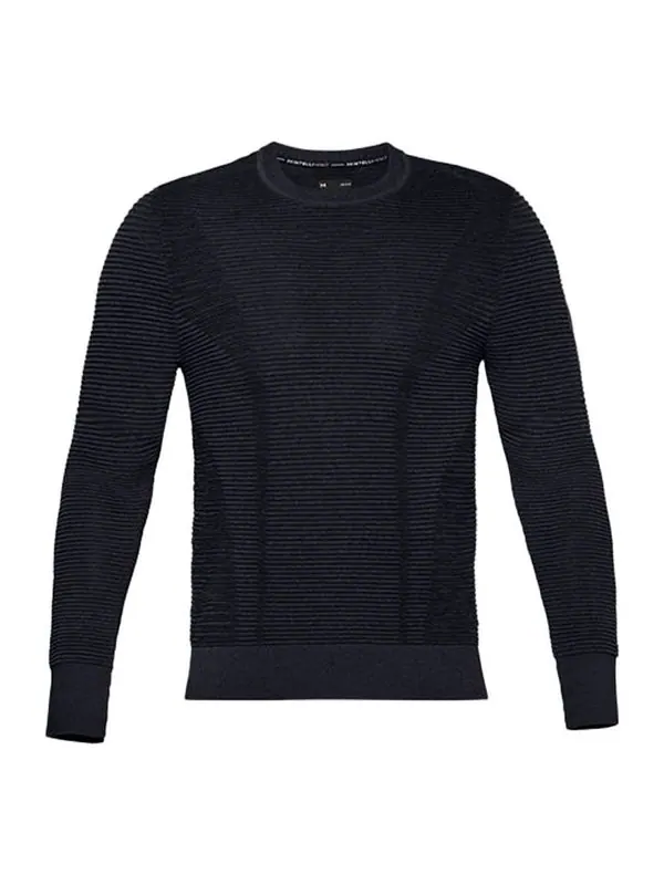 Свитер intelliknit phantom 2.0 crew sweater 'black' Under Armour — изображение 1 из 4, черный