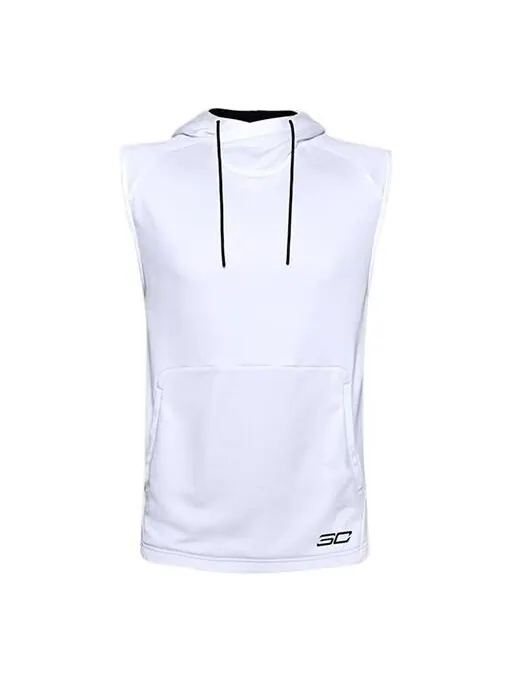 Толстовка curry sleeveless hoodie 'white' Under Armour — изображение 1 из 2, белый