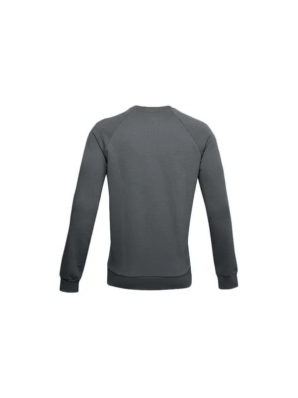 Толстовка men's rival cotton training sports round neck gray Under Armour — изображение 2 из 2, серый