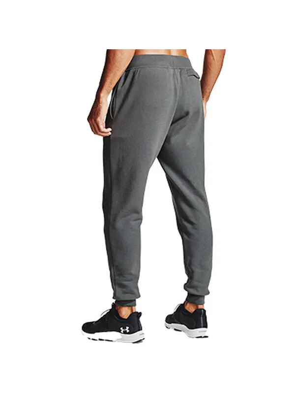 Брюки rival cotton joggers 'pitch grey' Under Armour — изображение 4 из 4, серый