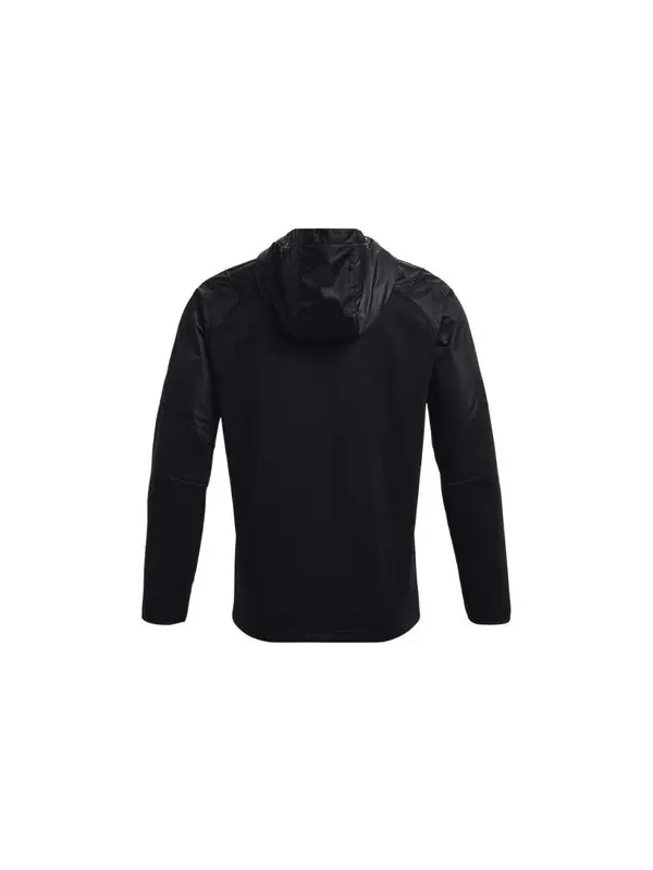 Куртка coldgear swacket hoodie jacket 'black' Under Armour — изображение 2 из 4, черный/серый