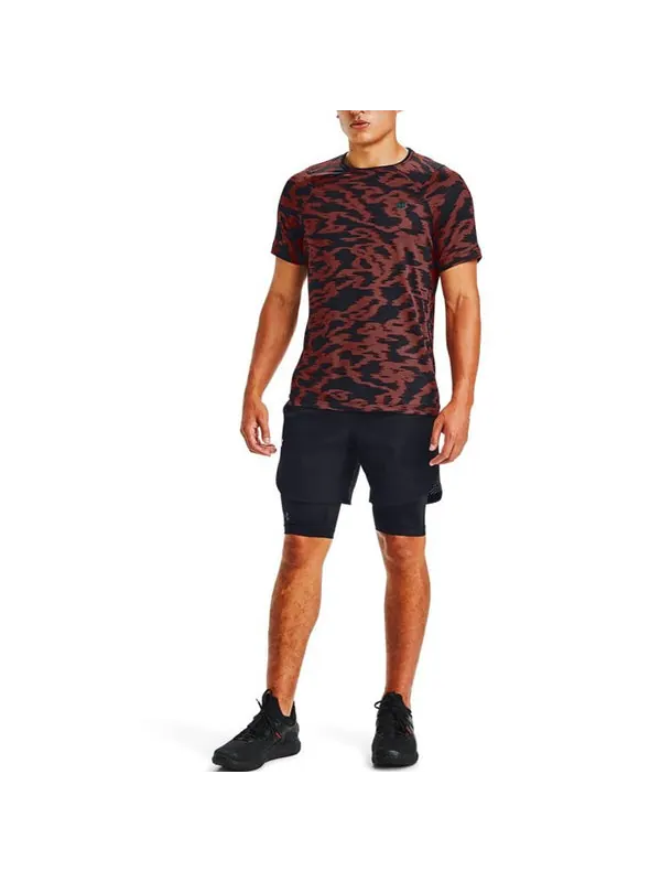 Шорты rush heatgear 2.0 long shorts 'black' Under Armour — изображение 3 из 4, черный