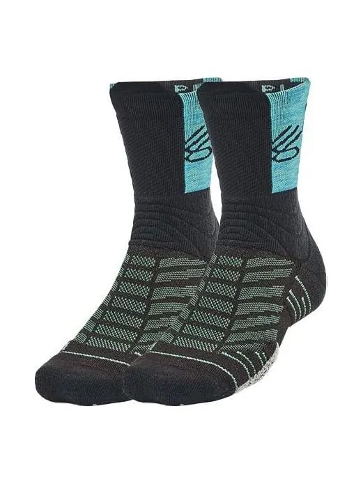 Носки Under Armour Curry Playmaker Crew Socks 'Black Blue' — изображение 1 из 2, черный