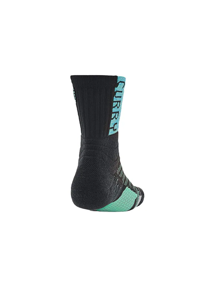 Носки Under Armour Curry Playmaker Crew Socks 'Black Blue' — изображение 2 из 2, черный