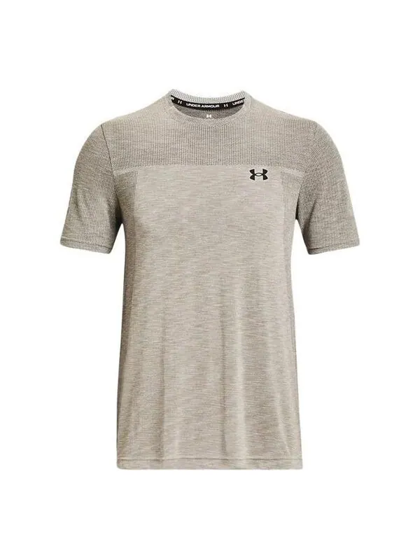 Футболка seamless t-shirt 'summit white' Under Armour — изображение 1 из 4, белый/черный