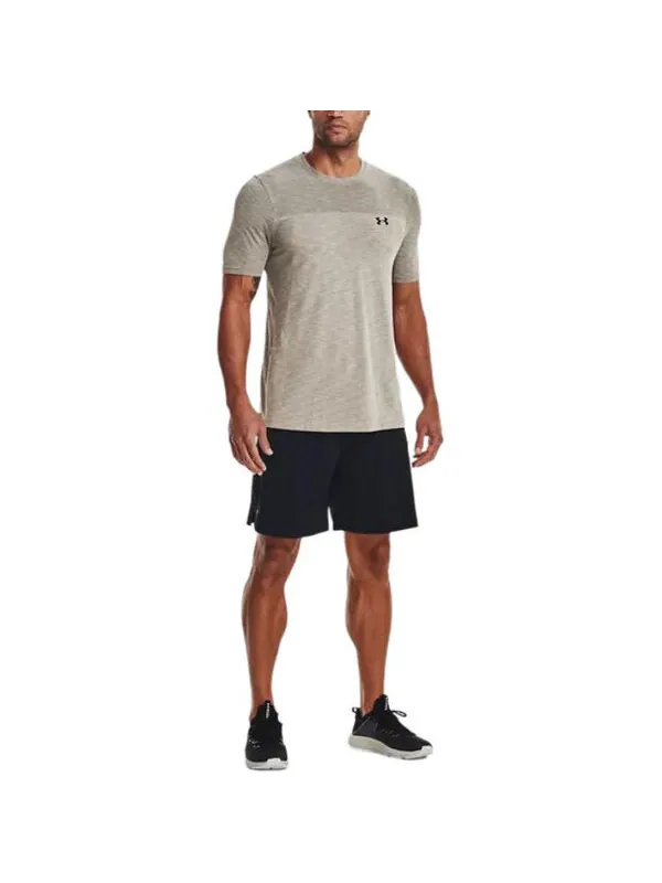 Футболка seamless t-shirt 'summit white' Under Armour — изображение 3 из 4, белый/черный