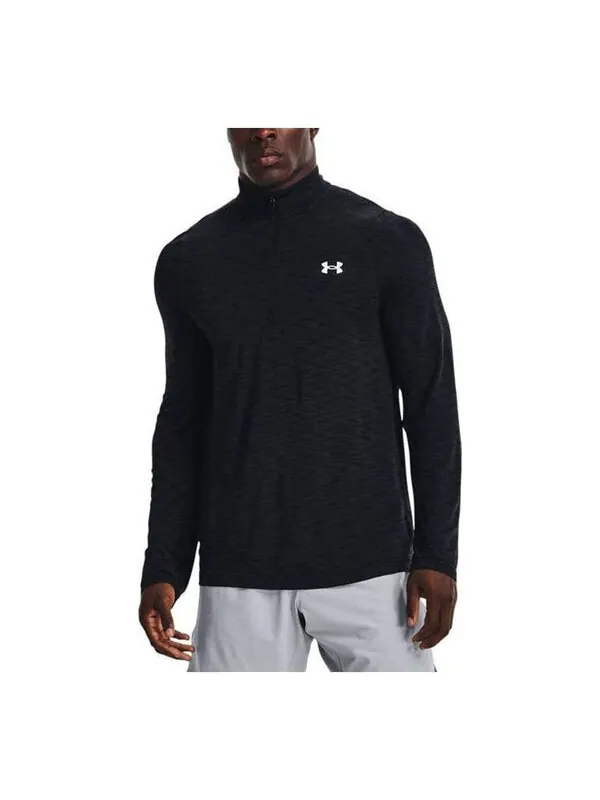 Футболка seamless 1/2 zip shirt 'black' Under Armour — изображение 1 из 1, черный