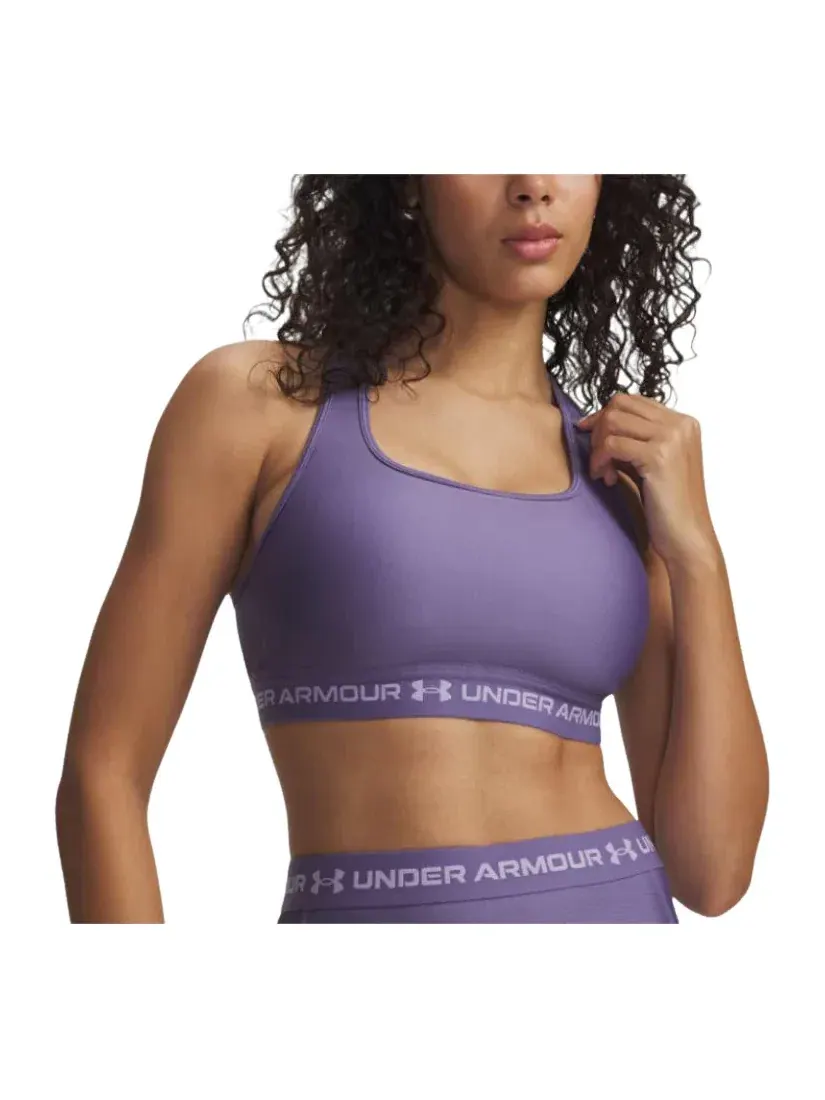 Спортивный бюстгальтер Under Armour Crossback Mid — изображение 1 из 2, фиолетовый