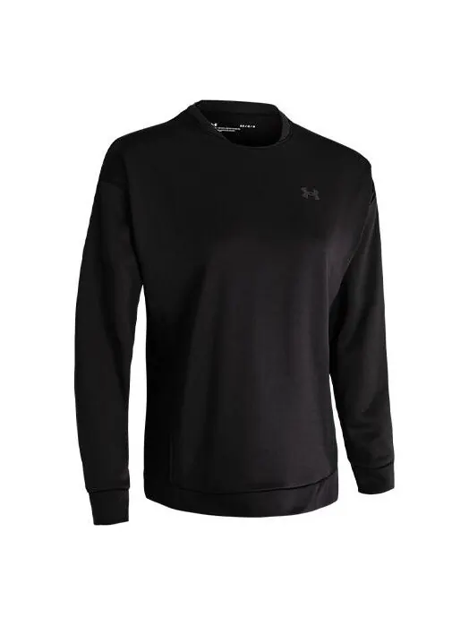 Толстовка rival terry taped crew 'black' Under Armour — изображение 1 из 2, черный