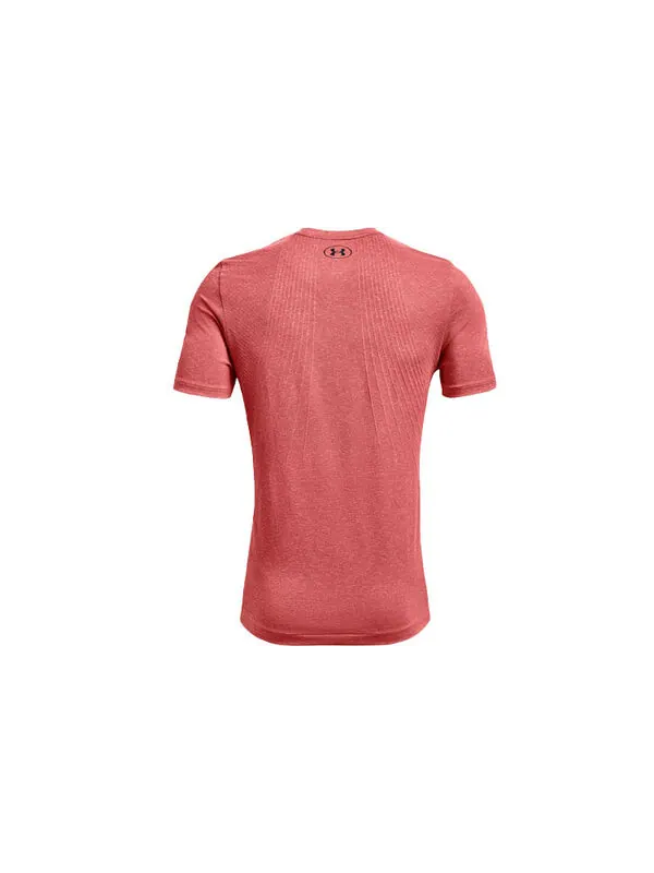 Футболка men's rush seamless training sports round neck short sleeve red Under Armour — изображение 2 из 4, красный