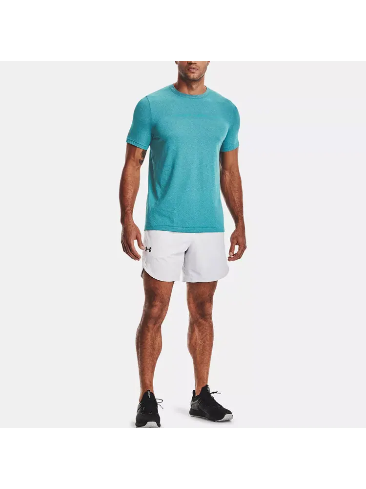 Футболка Under Armour Rush Seamless T-shirt 'Aqua' — изображение 3 из 5, синий