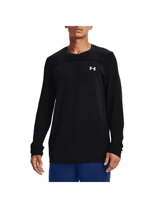 Футболка seamless long sleeve t-shirt 'black' Under Armour — изображение 3 из 4, черный